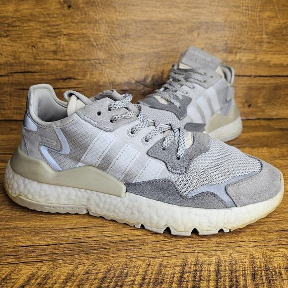 Adidas Nite Joggers Grey Tennis shoes sneaker size 8 womens - Picture 1 of 11